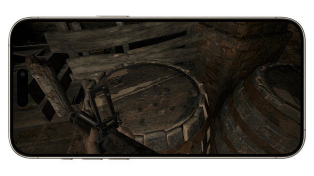 Screenshot of the Resident Evil Village game taken on the Apple iPhone 15 Pro Max